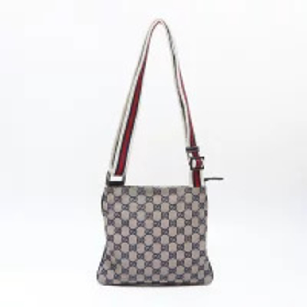 Gucci GG Canvas Bag Brown Beige Shoulder